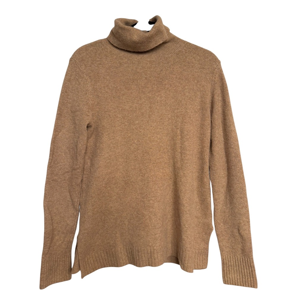 J.Crew Extra-Soft Turtleneck Sweater Womens XS Camel Heather Tan Long Sleeve